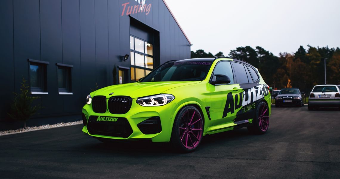 BMW X3M Competition __ Vollverklebung PWF Limited Edition Atomic Lime ...